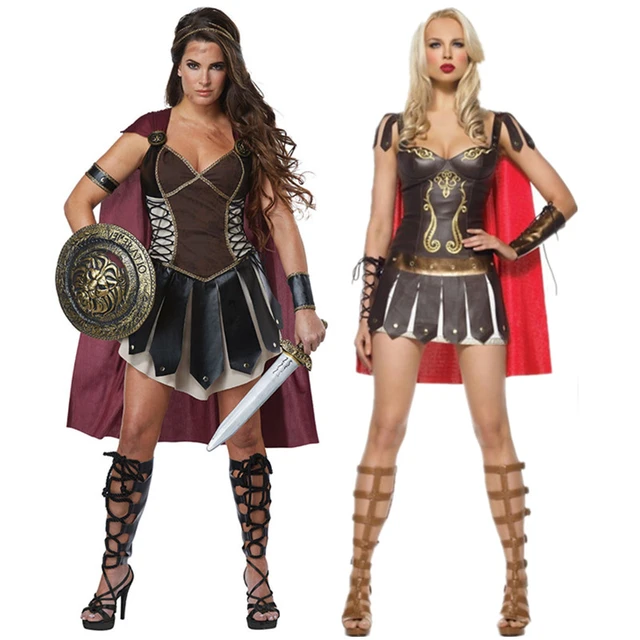 Rebaño Marty Fielding Una efectiva Disfraz De Halloween Purim Para Mujer Adulta, Guerrero Griego Romano  Antiguo, Gladiador Espartano 300, Guerreros, Disfraces De Princesa Griega  Xena - Trajes De Cosplay - AliExpress