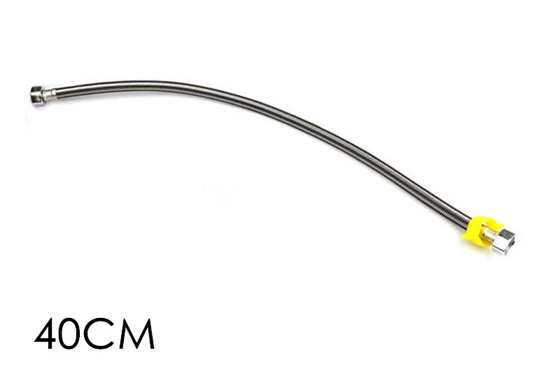 G1/2 304 шланг из нержавеющей стали для сантехники в туалете угловой клапан шланг водонагреватель гибкий водопроводный шланг плетеный шланг - Цвет: Цвет: желтый