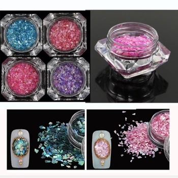 

one small box Irregular shape tiny shell fragments powder beads for glass globe silicon mold filler charms