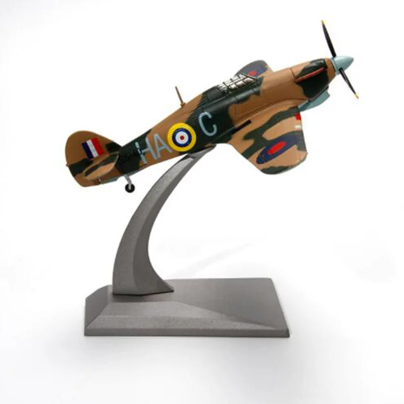 1/72 масштаб ураган истребитель второй мировой войны Англия Темно-Синяя армия истребитель самолет модели взрослых детей игрушки Военная Модель