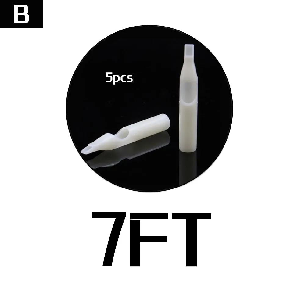 5 шт. Пластик татуировки Насадка Советы Набор 5/7/9/11/13/15FT татуировки Советы смешанные одноразовые стерильные иглы татуировки трубки машины аксессуары
