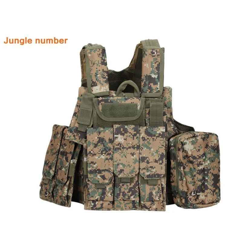 

Live CS Ghost Wire Hunting Tactical Vest Eight-piece Outdoor Field Tactical Miltec Equipment Police Military Tactical Vest