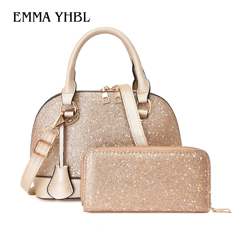 

EMMA YHBL Women's new fashion fashion sequined hand shell bag Korean version of single-shoulder cross-body bag