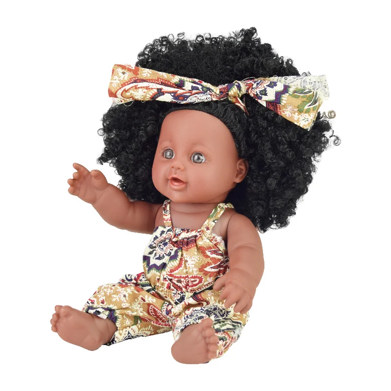 Африканские черные 12 дюймовые куклы для девочек reborn baby boneca corpo inteiro de silicone reborn baby doll реалистичные дети