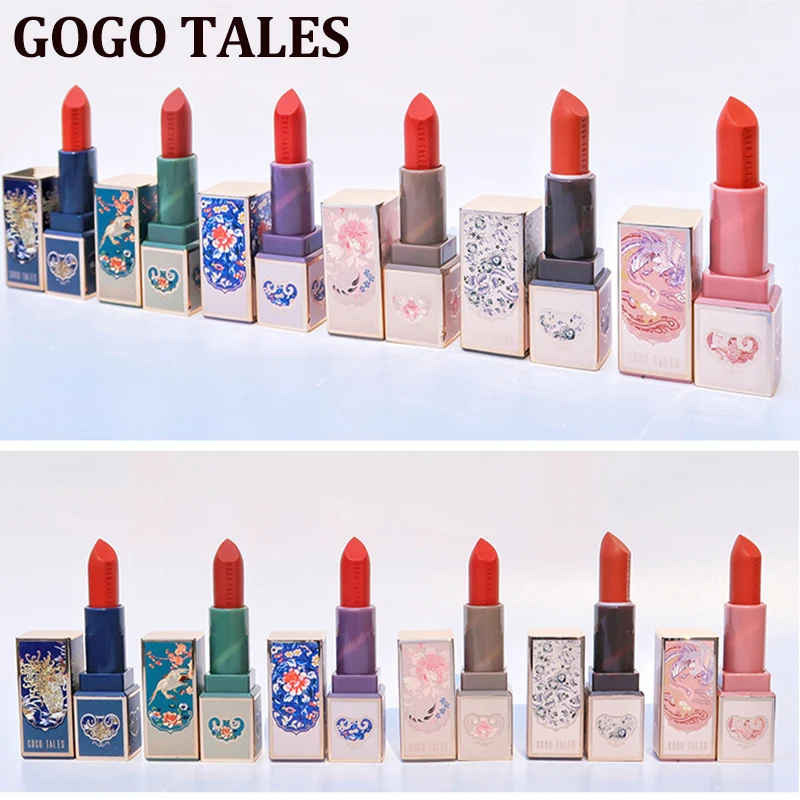 

GOGOTALES Waterproof Nude Matte Velvet Glossy Lip Gloss Lipstick Lip Balm Sexy Red Lip Tint 6 Colors Women Fashion Makeup Gift