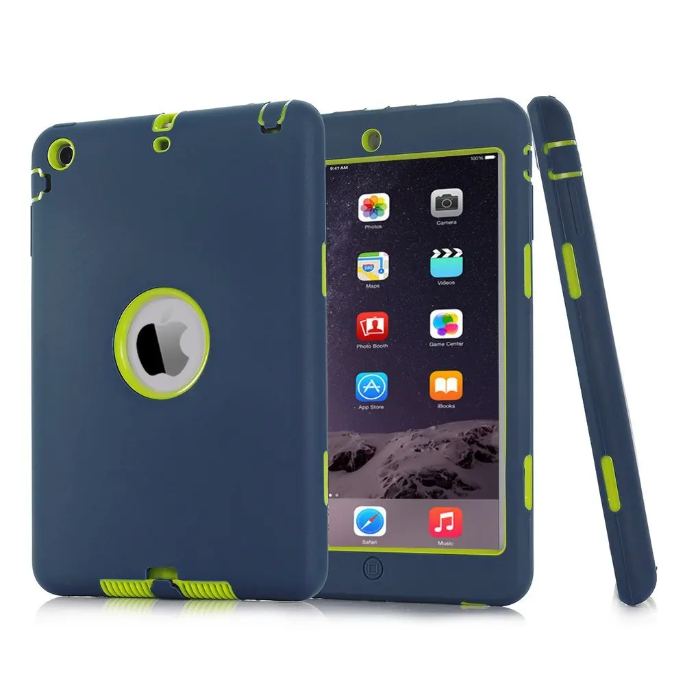 Защитный чехол для iPad mini ударопрочный жесткий силиконовый 1/2/3 Retina защитная