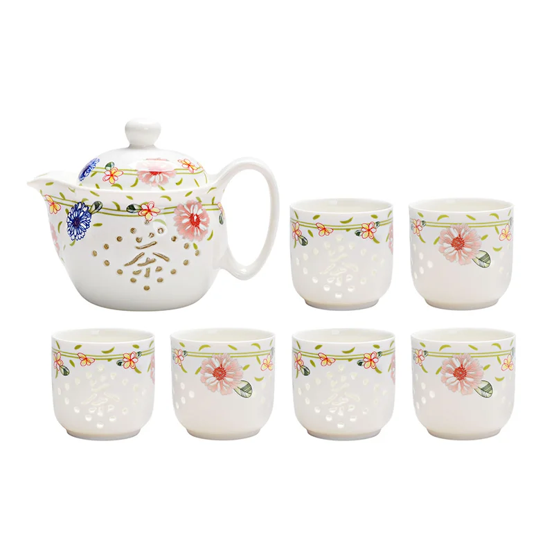 

Chinese Ceramic Tea Set Blue and White Porcelain Teapot Fine Cup/Filter Soak Pot Kung Fu Tea Accessories Portable Travel Tea Set