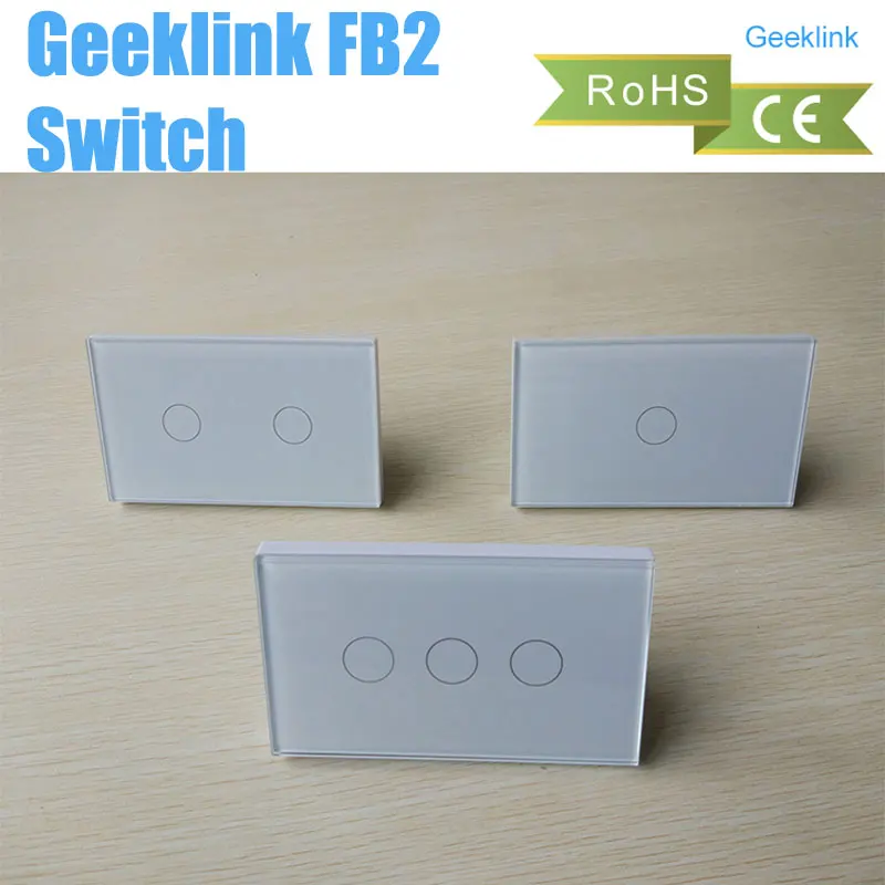 Geeklink FB2 Wall Touch US версия 1 2 3 банда умный дом Интеллектуальный беспроводной пульт дистанционного управления на IOS Android отзывы