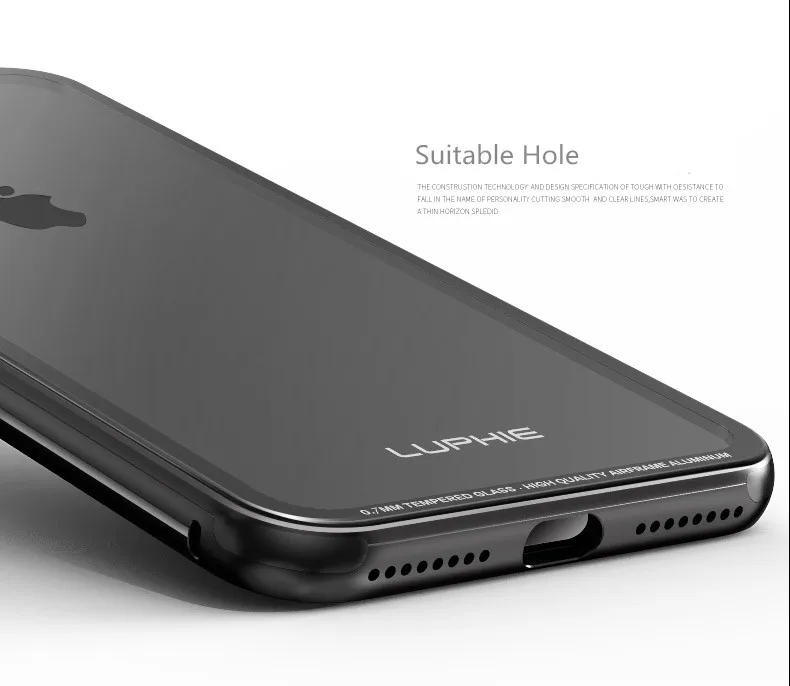 iphone metal bumper tempered glass case (13)