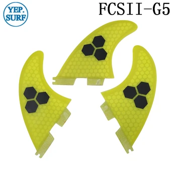 

Surf Fins FCS2 G5 Fin Honeycomb Surfboard Fin Yellow color surfing fin Quilhas thruster surf accessories