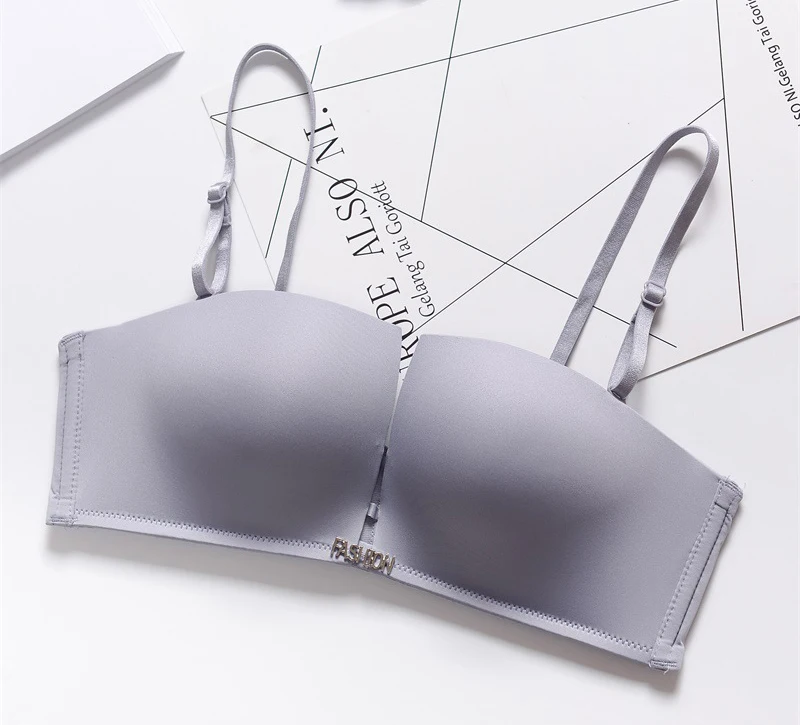 Jerrinut Women Strapless Bra Push Up Seamless Bras For Women Strapless Push Up Invisible Bra Underwear Lingeries Brassiere 22