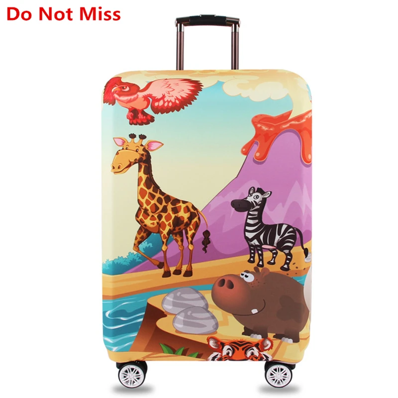 

Do Not Miss New Cartoon suitcase Dust cover Travel Elasticity Trolley Case Dust Cover Durable Suitcase Protective Trunk Covers