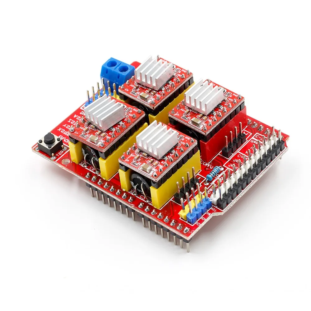 Cnc щит v3 гравировальный станок 3d принтер+ 4 шт. A4988 Драйвер Плата расширения UNO R3 с USB кабелем