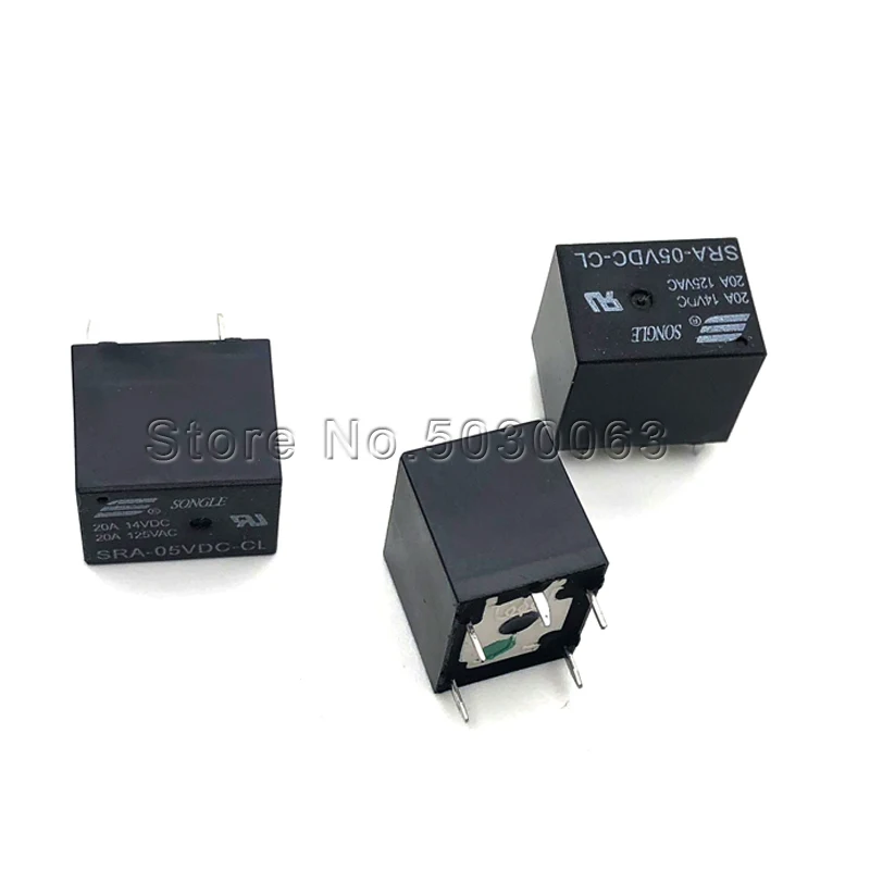 5 шт./лот реле Songle SRA 05V 12V 24VDC CL T74 24V черный 20A pin код|Реле| |