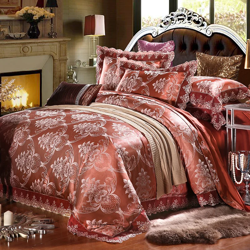 2M 2bedding offersModal jacquard 100 modal natural green satin jacquard bedding set four sets