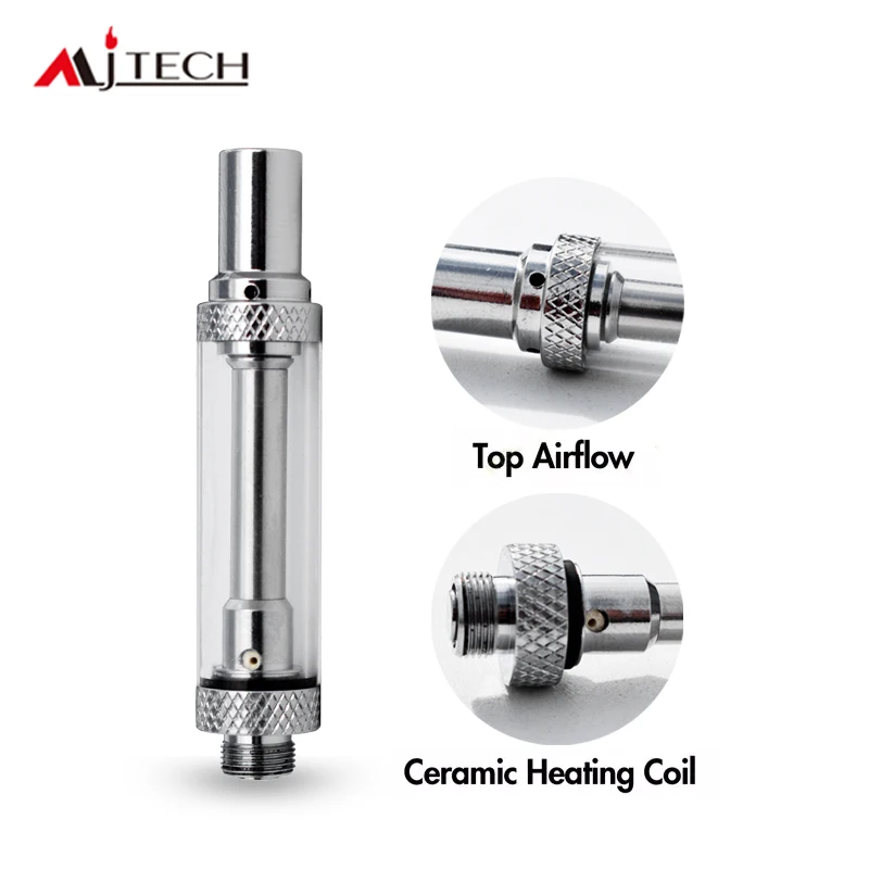 5pcs Original clearomizer 0.5Ml 1Ml Oil Cartridges Glass Tank Vaporizer Starter Kits Vape Top Airflow 1.6Ohm Dual Coil Atiomizer |