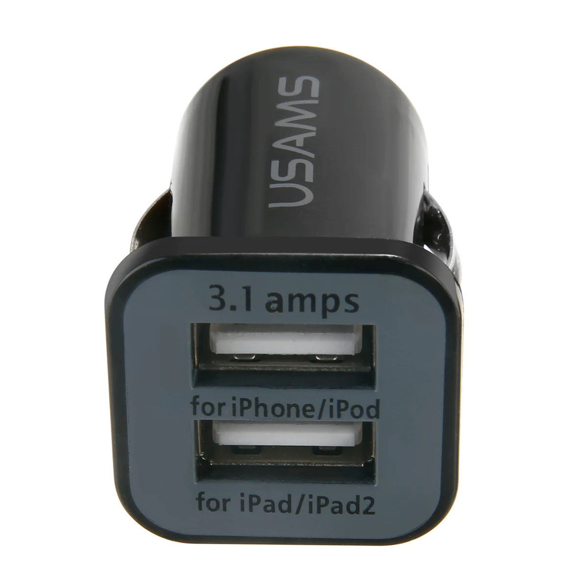 DC 12V Black Dual USB Car Charger Cigarette Lighter Adapter 3.1A Car Charger Adapter For Smart Phone/Tablet