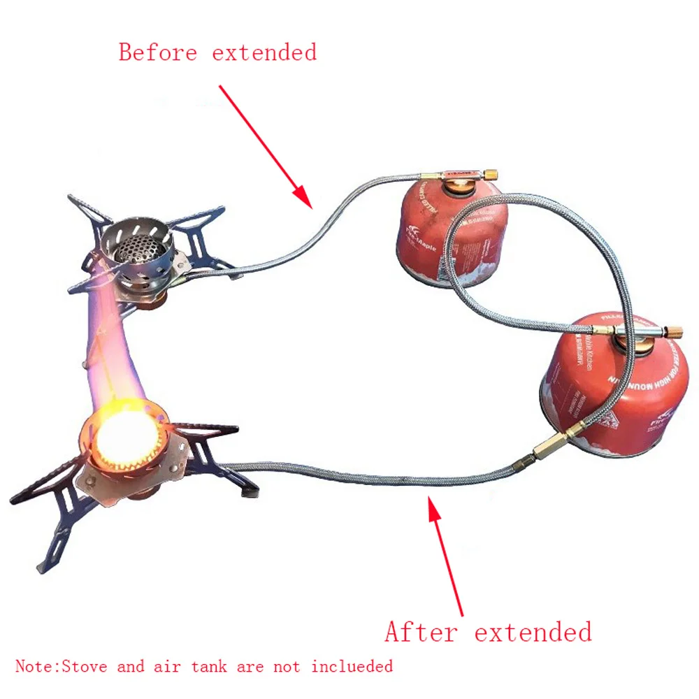 Кемпинг Пешие прогулки Пикник газовая плита Пропан Шланг расширение с пропановым Бак конвертер клапан пополнения адаптер регулятор