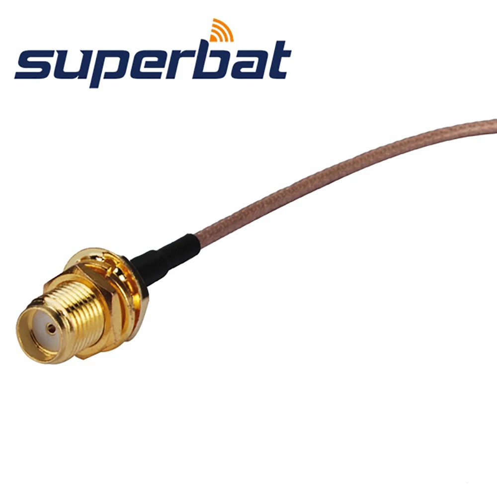 Superbat Switch CRC9 Pigtail Cable SMA Female Bulkhead to CRC9 Right Angle Huawei Mobile Broadband Antenna RF cable RG316 20 cm