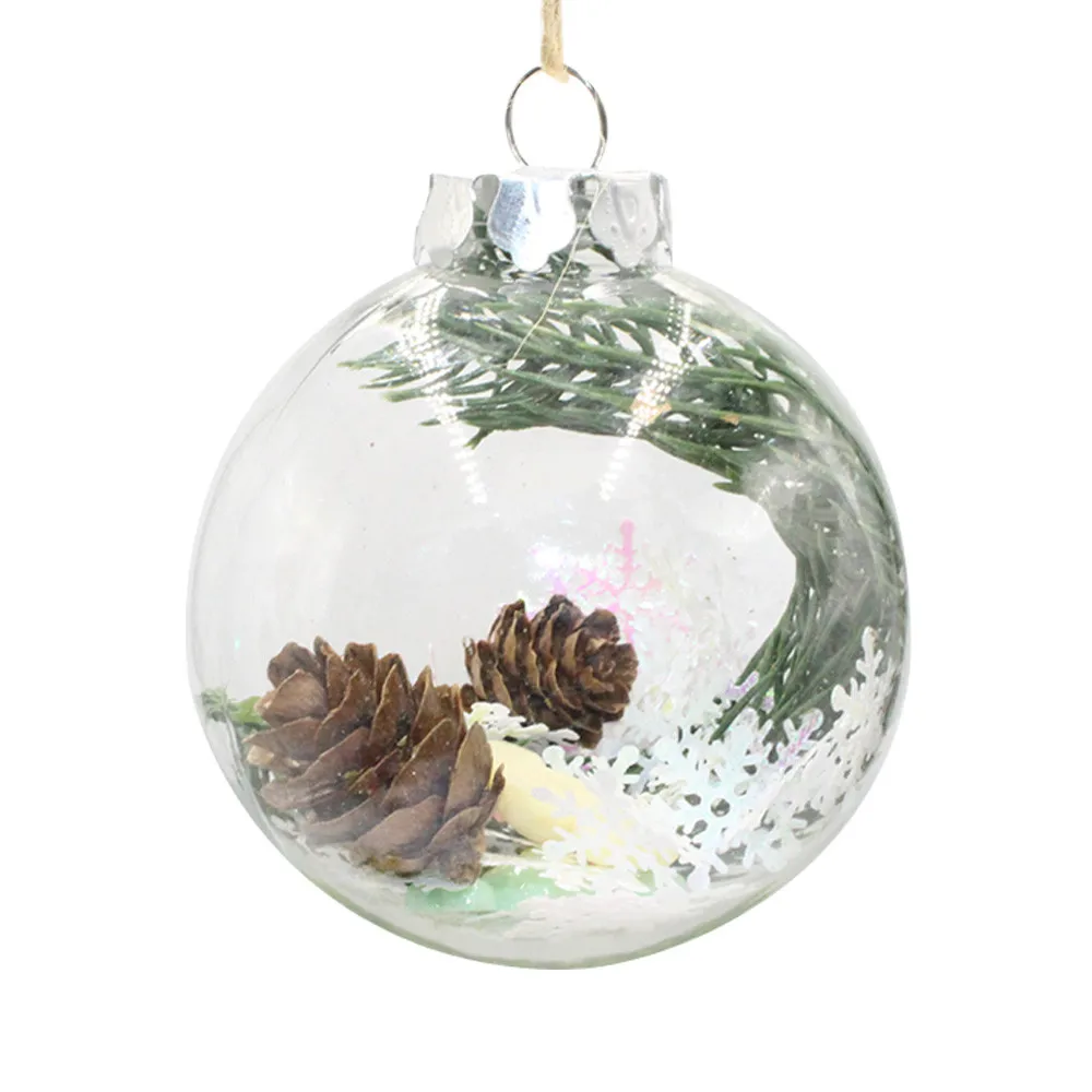 Рождественская елка кулон висячий домашний Орнамент Рождественские декорации шар - Цвет: 8CM