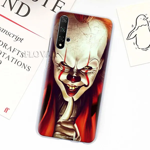 009 Pennywise клоун ужас чехол для телефона s для Honor 20 Pro 9 10 Lite Y7 Y9 8X 8A 8C 8S View 20 Чехол Жесткий PC чехол - Цвет: 009