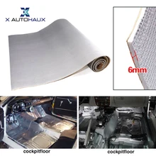X AUTOHAUX 236mil 6 мм Толщина толстое алюмоксидное волокно+ глушитель хлопок длинный Автомобильный авто термозвук тускнеющая изоляция амортизирующий коврик