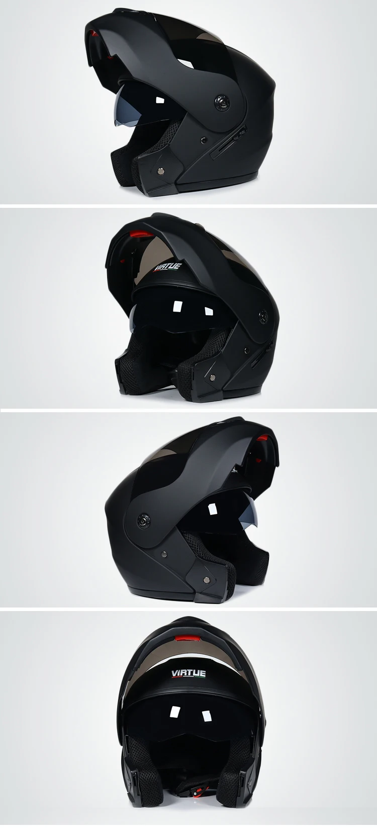 Мужские флип-ап мото rcycle шлем двойной щит с внутренним солнечным объективом модульные мото гоночные шлемы DOT