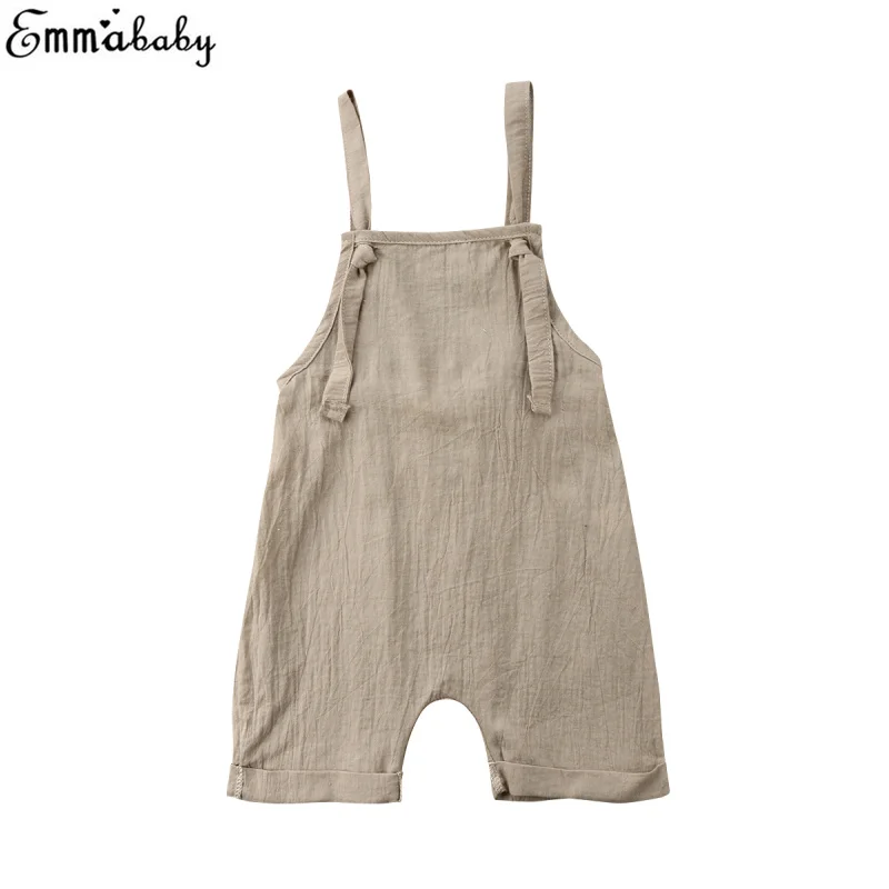 

Toddler Kids Boys Girls Bib Shorts Romper Sleeveless Jumpsuit Playsuit Baby Girl Clothes Summer Overall Sunsuit 0-3T