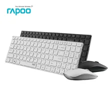 Original Rapoo 9300P Ultra Thin Metal Optical Wireless Keyboard and Mouse Combos for PC Laptop Gaming Home Keyboard Mouse