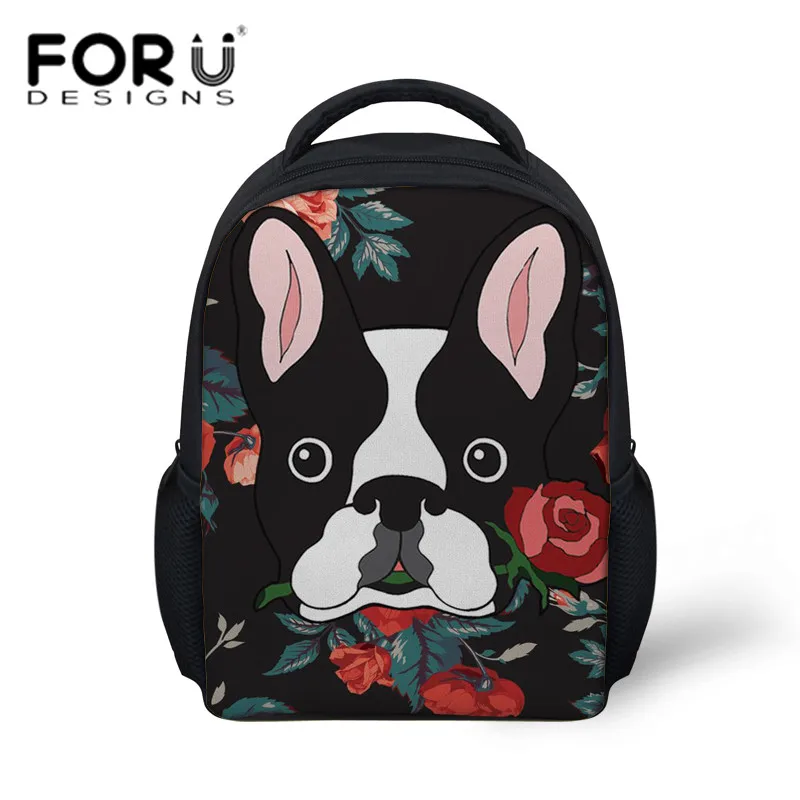 YQ756F FORUDESIGNS/милые свитера для мальчиков и девочек сумки для детского сада, школы, детская маленькая сумка на плечо рюкзак с мягкой спинкой для детей Бостон-терьер сумка для книг - Цвет: YQ756F