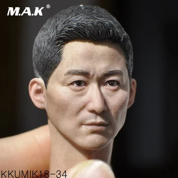 

Collectible KM18-34 1/6 Scale Male PVC Head Sculpt Model Jason Wu Head Carved with Neck for 12 inches Man Action Figure Body