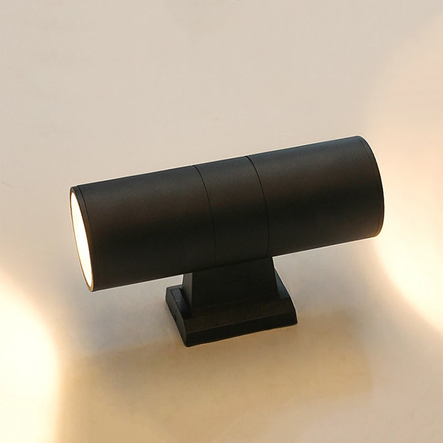 Dual cabeça do Cilindro Parede para Cima para Baixo Lâmpada de Parede do Corredor Thrisdar Iluminação Exterior 10 w 18 w 24 w Led Porch Luz da à Prova d' Água Villa Pátio 12 Luz Da Parede para Cima Para Baixo