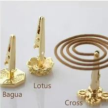 Уникальные благовония Клип держатель, h3.8 и база 2.3 см. Идеальный золотой цвет благородный подарок. Ежедневного использования для благовоний катушки и палочки