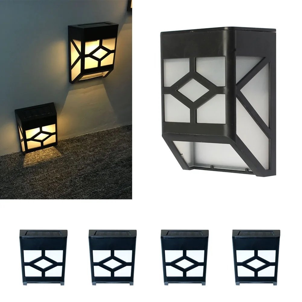 

Hot Sale New Arrival Home Use Solar Light 2 LED Solar Panel Street Light Decorative Solar Fence Light Cold White AND Warm white