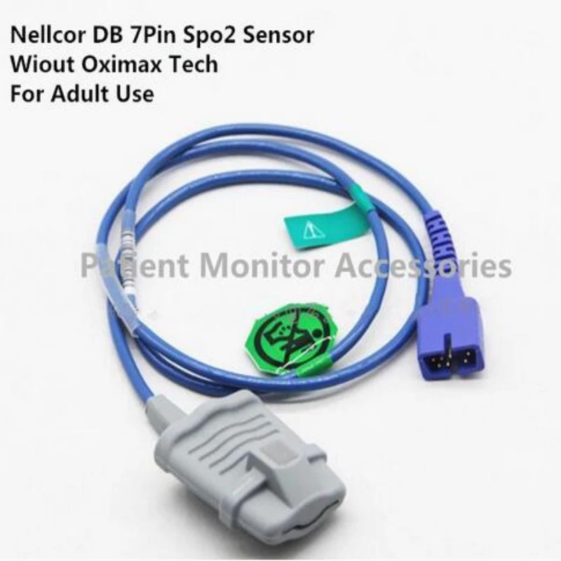 2021 совместимый с Nellcor DB7 Pin силиконовый датчик Spo2 для взрослых пульсоксиметра