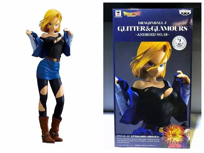 Аниме 25 см Dragon ball Z Glitter & Glamours Android NO.18 ассортимент Dragonball Фигурки игрушки модель