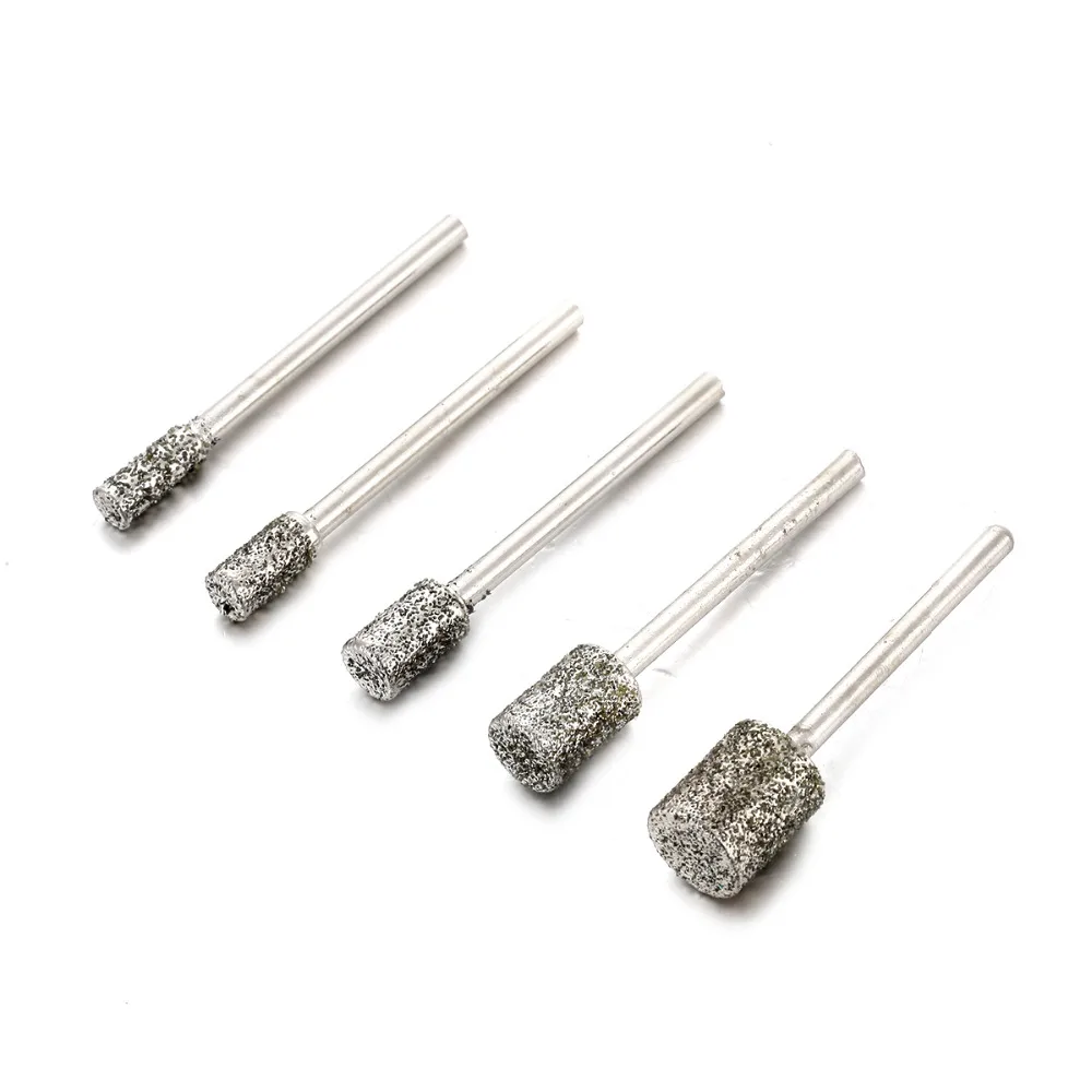 10Pcs/Pack New Electroplated diamond Grinding Head Shank Diameter 3mm