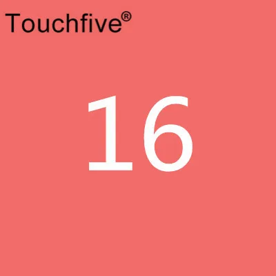 TOUCHFIVE дополнительный цвет двойная головка художественные маркеры Кисть ручка на спиртовой основе эскизные маркеры манга ручки для рисования товары для рукоделия - Цвет: 16