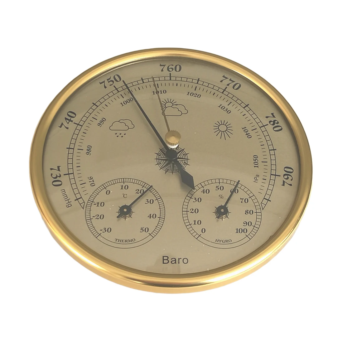 

3 in 1 Weather Forecast Barometer Temperature Humidity Home Indoor Outdoor Wall Hanging Air Weather Instrument Mechanical Core