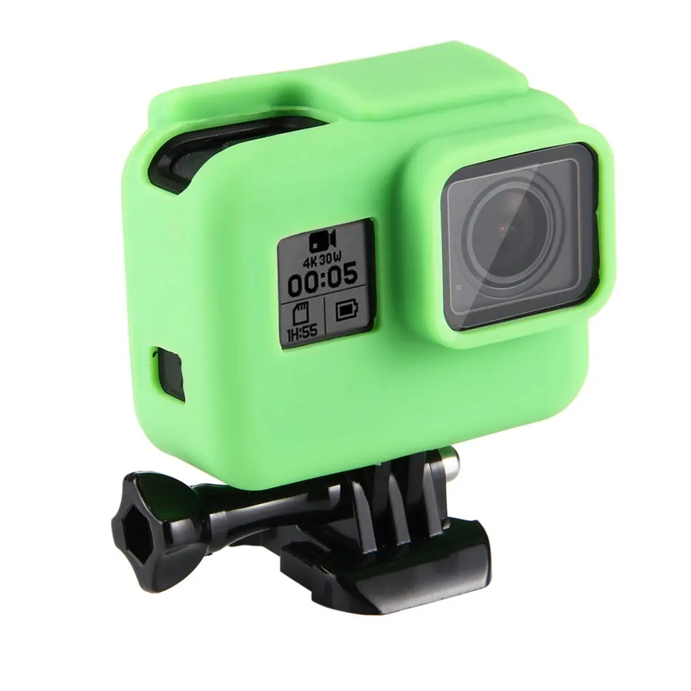 PULUZ для спортивной экшн-камеры Go Pro Аксессуары Силиконовый чехол кожи для Gopro Hero5 Камера для верховой езды оборудование противоударный Установка Pu190