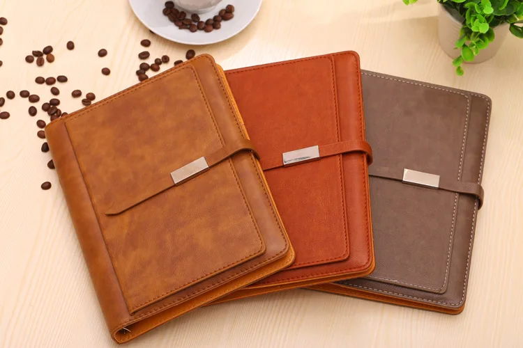 Multifunctional manager folder loose notebook leather A5 notebook bag