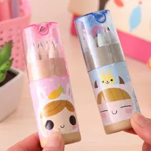 12Pcs font b Barrel b font Cute Constellation Girl Colored font b Pencils b font Rainbow