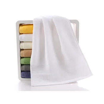 

35*75cm 1PC Soft Face Towels 100% Cotton Terry Towel for Hair 2018 New Absorbent Solid White Hotel Towel Hand Towels