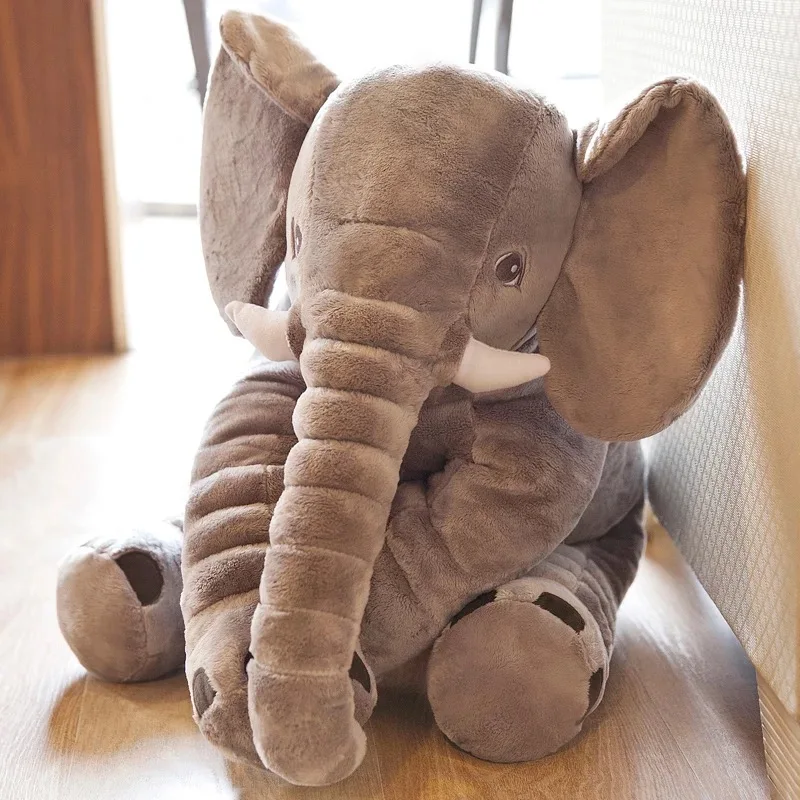

60cm elephant plush toy cute stuffed animal soft doll elephant pillow baby kids sleep appease doll toys for children Xmas Gift