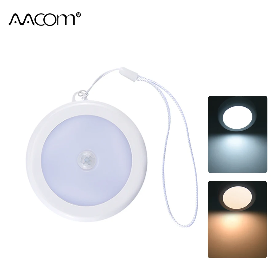 

LED Under Cabinet Lights With PIR Motion Sensor Wireless Magnetic Base AAA Battery Powered Auto ON/OFF Smart Indoor Lighting