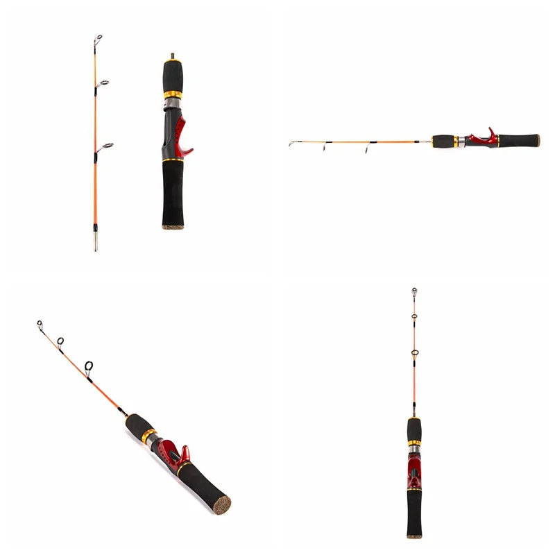 المحمولة جيب الشتاء الصلب الصيد قضبان الفولاذ المقاوم للصدأ الجليد الصيد بكرات قضيب كومبو القلم القطب السحر السمك الغزل الصيد قضيب