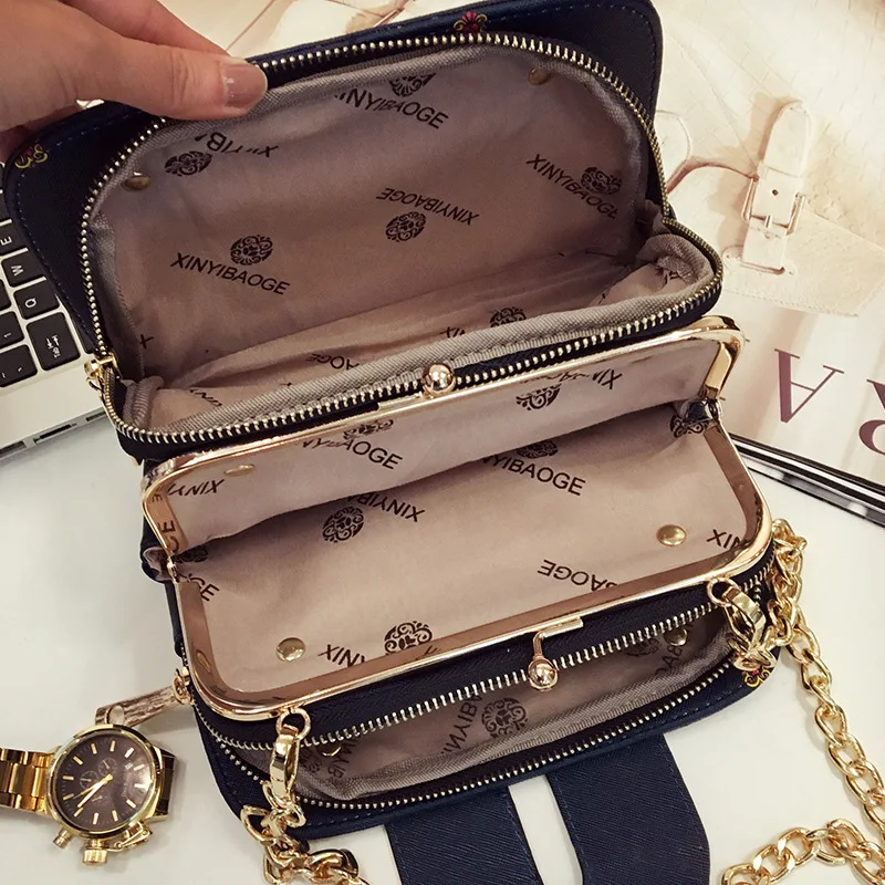 

The new han edition fashion women bag mobile packet chain Crossbody bag XY322