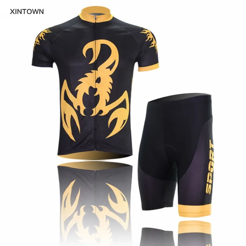 Велосипед Xintown йеллоу Скорпион одежда для велоспорта Ropa Ciclismo Велосипедный спорт одежда костюм короткий рукав Джерси велотрусы