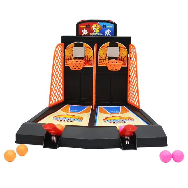 Mini Basketball Table Game  Desktop Arcade Hoops Slap Shot Miniature Game for Ages 3 and Up | Classic Mini Basketball Game 2P 2