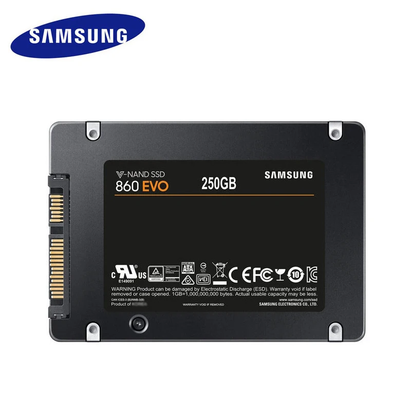 SAMSUNG SSD 860 EVO 250 ГБ 500 Гб Внутренний твердотельный диск HDD жесткий диск SATA3 2,5 дюймов ноутбук Настольный ПК TLC диско Дуро 250 ГБ